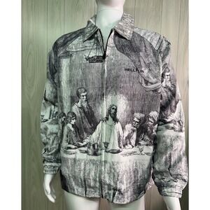 HELLPUR Men's Graphic Print Jacket Long Sleeve Full Zip Artwork